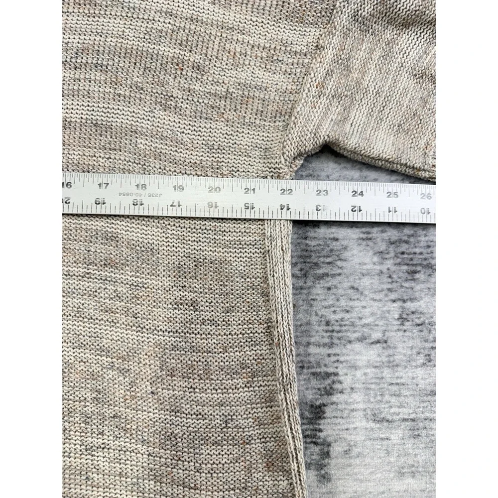 Purejill J.Jill Womens Beige Sweater Linen Blend Sz PL Preppy Mature Beachy Boho